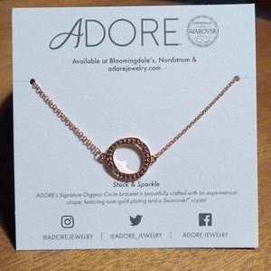 Adore Organic Circle Bracelet, Swarovski